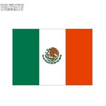 Volkrays Personality Car Sticker Mexico Flag Accessories Reflective Waterproof Cover Scratches Funny Vinyl Decal,6cm*9cm 2024 - buy cheap