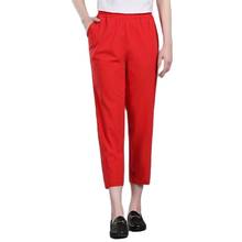 Women Capris Pants Female Summer Women's High Waist Pants Black Woman Candy Color Straight Calf-Length Pants Plus Size 4XL 2024 - buy cheap