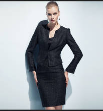 Conjunto de dos piezas para mujer, Blazer Formal de trabajo, falda, elegante, uniforme de alta calidad 2024 - compra barato