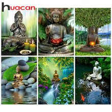 Huacan Diamond Painting Kit Buddha 5D Diy Pictures Of Rhinestones Diamond Embroidery Sale Religion Home Decor 2024 - buy cheap