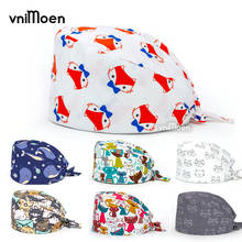 vnimoen wholesale Same style series Baotou cap unisex frosted cap adjustable Doctores enfermera hat cotton cartoon cute dust cap 2024 - buy cheap