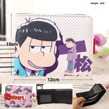 Hot Sale Anime Osomatsu San Synthetic Leather Short Exquisite Wallet/Purple Button Purse 2024 - buy cheap