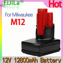 12.8Ah 12V Power Tool Li-ion Battery for Milwaukee M12 C12 XC 48-11-2440 48-11-2402 48-11-2411 48-11-2401 Replacement Battery 2024 - buy cheap