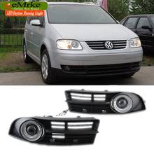 eeMrke LED Angel Eyes Daytime Running Lights For Volkswagen VW Caddy 2k 2004-2011 not All Model Fog Light Lamp Halogen H11 55W 2024 - buy cheap