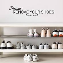 Beauty Please Remove Your Shoes quotes Vinyl Stickers For Kids Rooms Decoration House Decor Accessories Murals 2024 - buy cheap