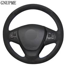 DIY Hand-stitched Black Suede Car Steering Wheel Cover For BMW X3 F25 2010 2011 2012 2013 2014 2015 2016 2017 X5 F15 2013-2017 2024 - buy cheap