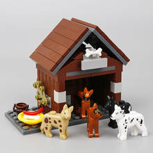 2020 City Zoo Animals Animal Dog Scene Doghouse Cute Animals Figures Building Blocks Bricks Assemble toys 2024 - buy cheap