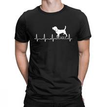 Men T Shirts Heartbeat Beagle Vintage Tshirt Short Sleeve Funny Shirt For Dog Lover Crewneck Tops Tees Cotton Plus Size T-Shirts 2024 - buy cheap