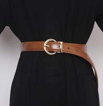 Fajas de piel sintética para mujer, corsés para vestido femenino, cinturones de cintura, decoración, cinturón estrecho R3229 2024 - compra barato