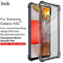 Чехол IMAK Для Samsung Galaxy A42 5G, противоударные соединительные подушки безопасности, мягкая задняя крышка из ТПУ для Samsung Galaxy A42 5G 2024 - купить недорого