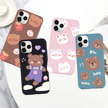 Cute Bear Soft Phone Case for Iphone 12 11 Pro MaxX XS Max XR Silcone Cartoon Cover for Iphone 7 8 Plus SE2020 Back Cover Case 2024 - buy cheap