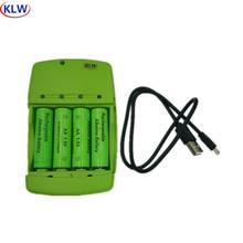 Bateria recarregável com indicador de led, bateria recarregável com lr03 aa lr6 aaa alcalina 1.5v para brinquedo carregador inteligente 2024 - compre barato