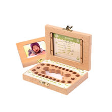 Marco de fotos de madera para guardar dientes de leche, caja organizadora de pelo Fetal, Umbilical, Lanugo, guardar, regalo para bebés 2024 - compra barato