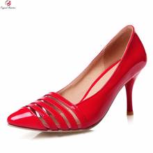 Original Intention Women Shiny Pumps Stiletto Thin High Heels Pumps Pointed Toe 5 Colors Party Office Shoes Women  Big Size 3-16 2024 - buy cheap