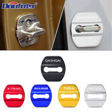 4Pcs Car-Styling car door lock cover Auto Emblems Case For Nissan juke qashqai j11 10 x-trail note tiida nismo logo Car Styling 2024 - compre barato