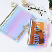 Creative PVC A5 A6 Laser Binder Loose Notebook Diary Cover Loose Left Note Book Planner Stationery School Office Supplies 2024 - buy cheap