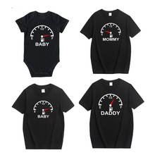 Family Outfits Clothing Father and Son Mommy and Me Clothes Family Matching Outfits Baby Fuel Meter Shirt Dad and Son Clothes 2024 - buy cheap