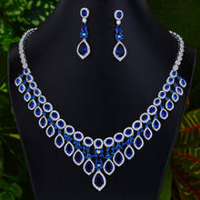 GODKI Gorgeous Clear CZ Luxury Necklace Earrings Jewelry Set for Women Bijoux Wedding Delicate Luxury Shiny for Party Wedding 2024 - buy cheap