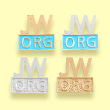 4 стиля JW. ORG брошь на булавках, христианские эмалированные значки на булавке брошка на лацканы из денима для мужчин и женщин, религиозные украшения 2024 - купить недорого