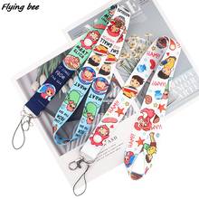 Flyingbee Cartoon Cute Goldfish Anime Lovers Key Chain Lanyard Neck Strap For USB Badge Holder DIY Hang Rope X1078 2024 - buy cheap