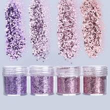 1 Box 10ml Nail Glitter Powder Pink Purple Shiny Hexagon Shape Powder Nail Glitter Dust Tips DIY Nail Art Decoration 2024 - buy cheap