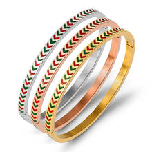 Elegant Red Green Arrow Thin Bangles & Bracelets For Women Sliver Gold Color Bangles Charm Cuff Bracelets Fashion Bijoux Statement Pulseras Tiny Jewelry Wholesale 2024 - buy cheap