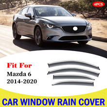 Deflector de ventana para Mazda 6, 2014-2020, protector de ventana, ventilación, cubierta de lluvia solar, accesorios de decoración de estilo de coche, protector de lluvia de ventana 2024 - compra barato