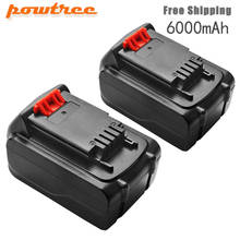 Powtree-bateria de lítio 6000mah, 20 volts, lb20, lcs1620, ldx220, recarregável, ferramentas 2024 - compre barato