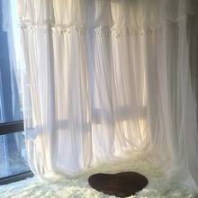 Curtains White Dream Little Fresh Princess Wind Double Screen Bedroom Living Room Balcony Blackout Bay Window 2024 - buy cheap