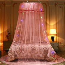 Mosquitera romántica para cama doble, cortina colgante de cúpula de una puerta, mosquitera de princesa, decoración de habitación 2024 - compra barato