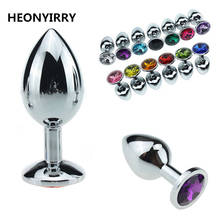 1 pcs Large Size Metal Crystal Anal Plug Stainless Steel Booty Beads Jewelled Anal Butt Plug Sex Toys Products for Men Couples 2024 - buy cheap