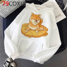 Shiba inu moletom feminino estampado estilo hip hop, roupa feminina harajuku 2024 - compre barato