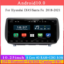 10.25inch android 10 car multimedia player for Hyundai IX45 Santa Fe 2018 2019 2020 car radio stereo gps navigation headunit 2024 - buy cheap