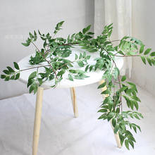 3Pcs/lot 1.7M Artificial Willow Leaf Vine Fake Plants Vine Garland Fake Foliage Flower Decoration Home Backdrop Plastic Rattan 2024 - buy cheap