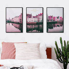 Home Decor Canvas Painting Castle Poster European Style Building Waterproof Ink Painting Modern Girl Bedroom Decoration 2024 - buy cheap