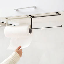 Железный Держатель кухонных салфеток, подвесной держатель рулона туалетной бумаги для ванной комнаты, вешалка для полотенец, держатель для двери кухонного шкафа 2024 - купить недорого