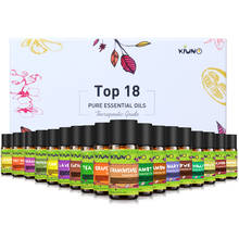 KIUNO 18Pcs/Kit 100% Pure Essential Oils Gift Set Humidifier Massage Orange Peppermint Tee Tree Lavender Lemon Olis 8ML 2024 - buy cheap