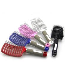 Fashion Plastic Hair Scalp Massage Comb Wet Curly Detangle Hair Brush For Salon Hairdressing Styling Tools Bristle & Hairbrush 2024 - купить недорого