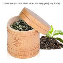 Tarro de té de bambú ligero portátil, contenedor de almacenamiento, caja para granos de café, nueces, especias 2024 - compra barato