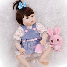 NPK dolls Bebe Reborn Full Body Silicone Reborn Baby Doll Lifelike Boneca Reborn Bath Toy Birthday Gift for Kids 48cm 2024 - buy cheap