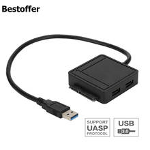 USB 3,0 a SATA 3,0 III, lector de tarjetas de memoria TF, Cable adaptador HUB HDD SSD 5,0 Gbps 2024 - compra barato