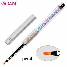 Bqan 1 pc arte do prego metal lidar com haste de prata cor contas acrílico uv gel construtor pétala flor pintura desenho escova manicure ferramentas 2024 - compre barato