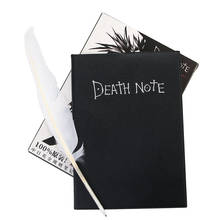 Anime Death Note Notebook Set Leather Journal With Feather Pen Glue Binding Collectable Feather Pen Death Note For Gift 2024 - buy cheap