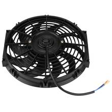 12 inch 12V low noise Car Slim Push Pull Engine Cooling Fan with fan mounting accessories Universal fit for most of cars black 2024 - buy cheap