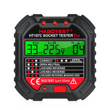 Háotest-testador de saída gfci com mostrador de voltagem, 90-250v, sistema automático de teste de soquetes, circuito elétrico, detector de voltagem 2024 - compre barato