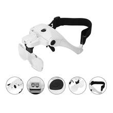 USB Rechargeable Lighting Reading Magnifying Glasses Repairing Magnifier with LED Lights Interchangeable Lens 1.5x 2x 2.5x 3.5x 2024 - buy cheap