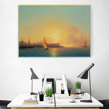 Citon Ivan Aivazovsky《Grafskaya wharf, Sebastopol》Canvas Oil Painting Artwork Poster Picture Modern Wall Decor Home Decoration 2024 - buy cheap