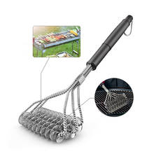 BBQ Tools Barbecue Grill Brush Clean Stainless Steel Bristles Non-stick Cleaning Brushes With Handle Durable Cook Accessorie 2024 - купить недорого