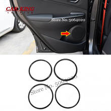 ABS Carbon fiber For Hyundai Kona Encino 2017-2019 Car Door Audio Speaker Sound Ring Circle Decoration Cover Trim Car Styling 2024 - buy cheap