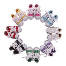 Sapatos de boneca para bebês, 7 cm, de tecido simples, com cadarço, para meninas e 43 cm, diversas versões 2024 - compre barato